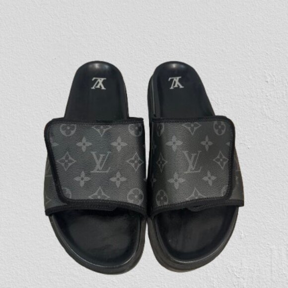 Authentic Louis Vuitton Miami Mule Eclipse Slippers Size 10 - Picture 2 of 5